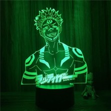 Fybang Anime Jujutsu Kaisen Şekil 3D Çocuklar Hayranları Için Gece Lambası, Uzaktan Kumanda ile Değişen 16 Renk, Çocuk Odası Dekoru, Kötü Şekil Manga Illusion LED Oyuncak Lamba Kız Erkek (Yurt Dışından)