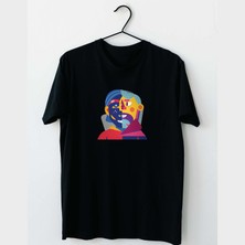 Mor Mürekkep Face To Face Tasarım Baskılı Kadın Tshirt