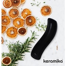 Keramika Ivory 18 cm Zeytinlik Mat Siyah