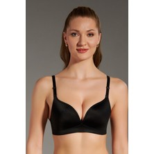 C&city Balensiz Lazer Dikişsiz Kaplı Sütyen C26145 Siyah