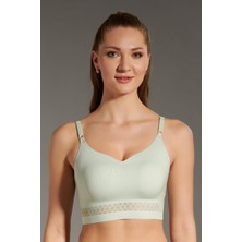 C&city Balensiz Dikişsiz Lazer Çıkarılabilir Pedli Sütyen C26140 Açık Yeşil