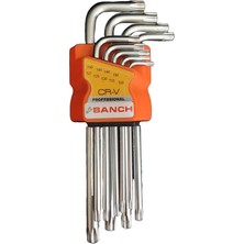 Banch Torx Uçlu Delikli Allen Alyan Anahtar Takımı 9 Parça