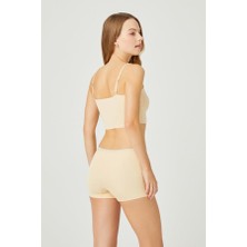 COTTONHILL Basic Lazer Kesim Dikişsiz Kadın Boxer Külot 3'lü Paket