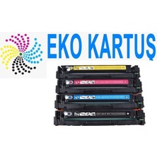 Eko Kartuş Color Laserjet Pro Mfp M281FW (CF540A-CF541A-CF542A-CF543A) (203A) Takım Uyumlu Toner