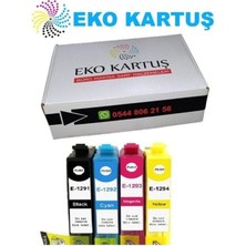 Eko Kartuş Epson T1291 T1292 T1293 T1294 Muadil Kartuş