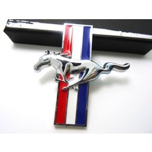 Azertaş Oto Aksesuar Mustang Metal Logo 1. Kalite Ithal Çamurluk Panjur Logo 2 Ad