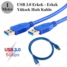 BK Teknoloji Yüksek Hızlı USB 3.0 Erkek-Erkek Data Kablosu - 1 Metre