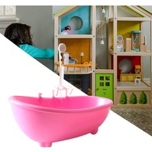 Niazi 1/6 Minyatür Dollhouse Küvet 12 Inç Bebek Pembesi Için Oyuncaklar (Yurt Dışından)