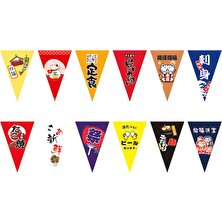 Niazi 24 Flags Sushi Banner Üçgen Festival Restoranı Suşi M2 20cmx30cm (Yurt Dışından)