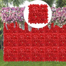 Niazi Çiçekı Panel Dolunğün Etkinlik Partisi 38cmx38cm Kırmızı (Yurt Dışından)