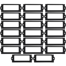 Niazi 20pcs Dosya Etiket Tutucu Metal Çerçeve Çekmece Etiket Çekme Dolap Siyah Vidalar (Yurt Dışından)