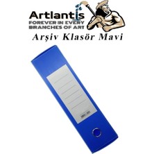 Artlantis Mavi Arşiv ve Proje Kutusu 29X36X15CM 1 Adet Arşiv Klasörü Lastikli Plastik Arşiv Klasörü Büro Okul Sınıf