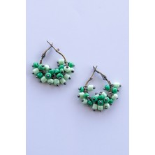 Lila Rosa Yeşil Otantik Etnik Küpe