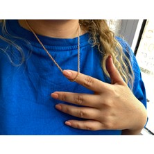 Onseva Kuyumculuk 14 Ayar Altın Burgu Halat Zincir Kolye