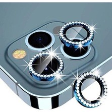 Miscase Iphone 12 Pro Max  Taşlı Kamera Lens Koruyucu Çerçeveli Koruyucu