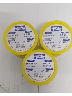 Kurtel 100 gr 0.75 mm Kendinden Pastalı Lehim Teli Yüksek Performanslı Elektronik Lehimleme İçin