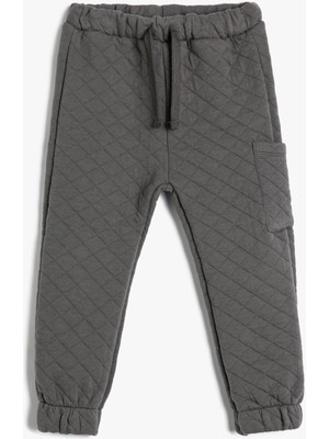 Koton Jogger Kapitone Eşofman Altı Beli Bağlamalı Cep Detaylı Pamuklu