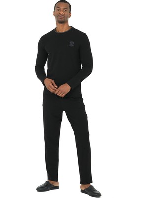 D'S Damat Erkek Bisiklet Yaka 4'lü Pijama Takım