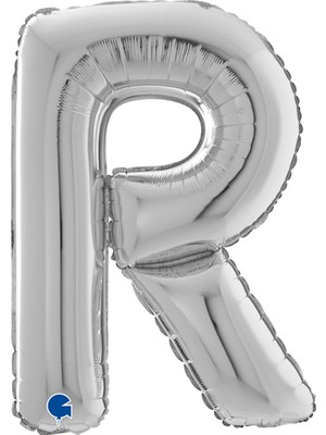 Kikajoy R Harf Gümüş Grabo Folyo Balon 26"