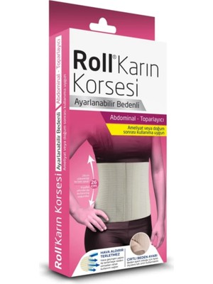 Roll Abdominal Karın Korsesi - Doğum Sonrası Korse Ayarlanabilir Bedenli