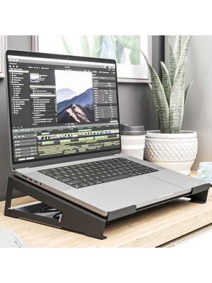 Lmz Design Dizüstü Bilgisayar Desteği Laptop Sehpası Alt Çekmeceli Şarj Cihazı Mouse Depolama Notebook Standı