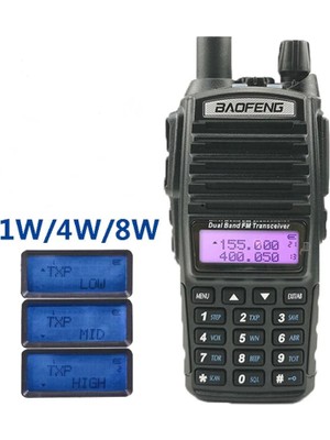 Baofeng Uv-82 8 Watt Type-C 2200 Mah Batarya Tekli Paket