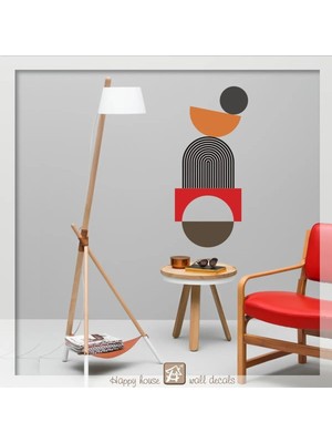 Kt Grup Rengarenk Bohem Şekiller Duvar Sticker Seti