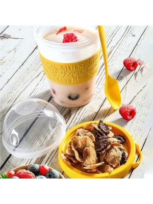 Roichill Taken Go Kapaklı Kaşıklı Pratik Taşınabilir Meyveli Yoğurt Kabı