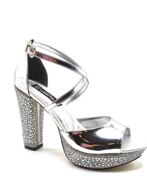Venüs 23110588Y Platform Taşlı Abiye Gelinlik Kadın Ayakkabı
