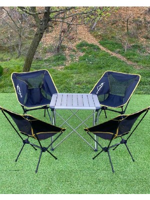 Nurgaz Küçük Masa + 4 Pratik Sandalye Set