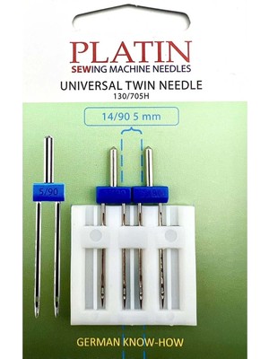 Hodbehod Ev Tipi Dikiş Makinası Nervür Iğnesi Çift Iğne 5 mm 2 Adet