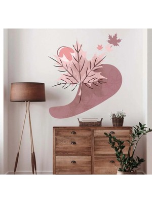 Kt Grup Boho Yapraklar Pastel Duvar Sticker