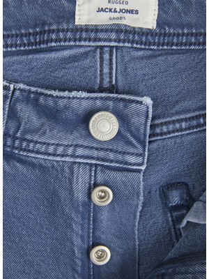 Jack & Jones Normal Bel Dar Lacivert Erkek Denim Pantolon Jjıtım Jjorıgınal Cj 593