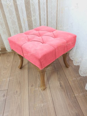 AldaGelsin 45 x 45 Kapitoneli Kapı Önü Ayak Ucu Puf Gold Ayak