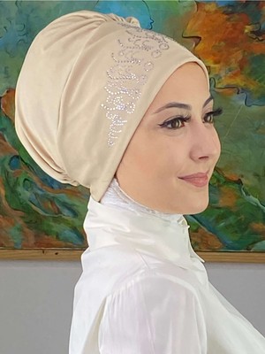 Butik Ambar Prenses Model Gümüş Taşlı Krem Bone