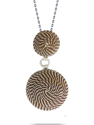 Sümer Telkari Telkari Işlemeli El Sarması Gümüş Kolye 6776