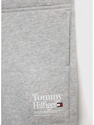 Tommy Hilfiger Normal Bel Normal Gri Erkek Çocuk Şort Tımeless Tommy Sweatshorts