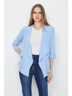 Select Moda Kadın Asimetrik Kesim Ince Ceket