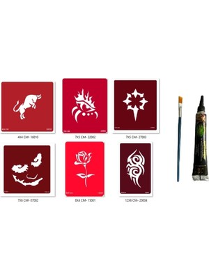 Tribal Göz Hint Kınasıyla Geçici Dövme Seti