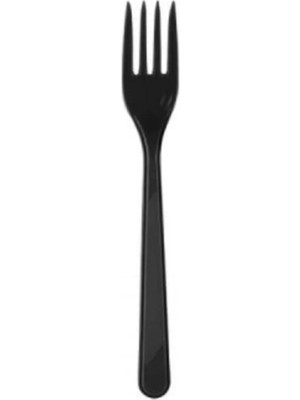 Sultan's Plastik Çatal Siyah Çatal 25 Adet Kullan At Çatal