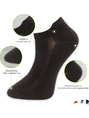 Durasocks Erkek-Kadın Uniseks Patik Çorap, Antibacteriyel, Spor, Esnek, Dikişsiz Çorap (6 Çift)