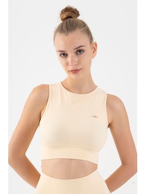Maraton SlimFit Kadın Atlet Yaka  Ekru Bra