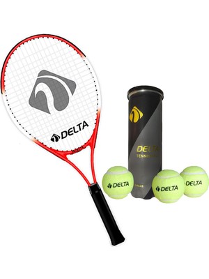 Delta Max Joys 21 İnç Çocuk Tenis Raketi + Çantası + Vakumlu Tüpte 3 Adet Tenis Maç Topu Seti