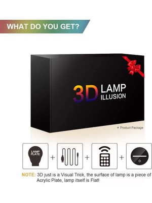 Fybang Noel Lambaları 3D Illusion Optik Gece Lambası Figürü, LED Masa Lambası ile Aydınlatma Gece Lambası 16 Renk Dokunsal Kontrol Lambası Başucu Dekorasyonu (Yurt Dışından)