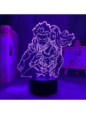 Fybang Akrilik My Hero Academia 3D Illusion Anime Lambası Izuku Midoriya Oda Dekoru Için LED Gece Lambası Rgb 16 Renkler USB Masa Lambası Erkek ve Kız Tatil Hediyesi (Yurt Dışından)