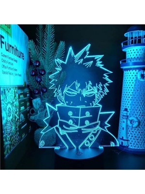 Fybang Academia Katsuki Bakugo Anime Akrilik 3D Illusion Lamba Çocuklar Için Yatak Odası Dekoru Doğum Günü Hediyesi Manga Gadget 3D Optik Illusion Gece Işıkları Pxjd (Yurt Dışından)