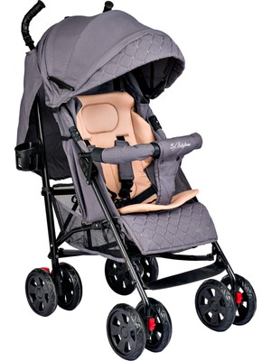 Baby Home 104 Quid Baston Bebek Arabası Gri Renk 25 kg Taşıma Kapasitesi ile Tek Elle Kapanır