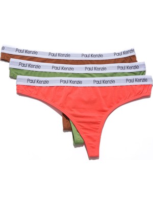 Paul Kenzie 3'lü Kadın String Külot Vintage Collection - Nostalgic