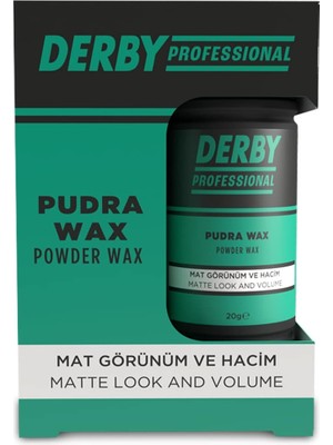Derby Professional Pudra Wax  Mat Görünüm ve Hacim 20G