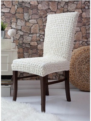 Nera Home Bürümcük Eteksiz Sandalye Kılıfı, Sandalye Örtüsü 6 Adet